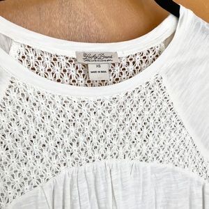 Lucky Brand Cream Eyelet top